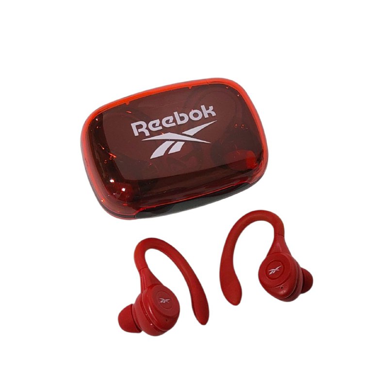 AUDIFONOS AURICULARES INALAMBRICOS DEPORTIVOS CON ESTUCHE CON PANTALLA DIGITAL, BATERIA 4.5H, 3 CARGAS ADICIONALES EN ESTUCHE REEBOK
