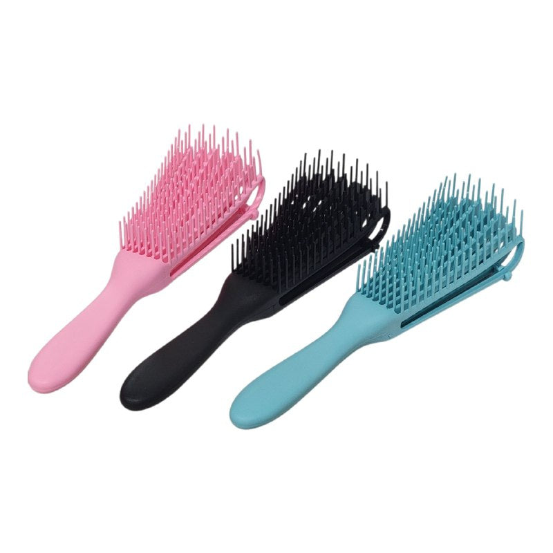 CEPILLO PEINE FLEXIBLE DESENREDANTE PARA PELO HUMEDO O SECO EVOK 3 COLORES