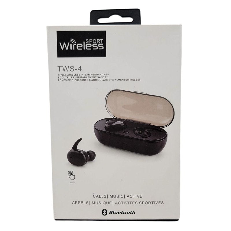 AUDIFONOS AURICULARES INALAMBRICOS ORIGINALES SONIDO DE ALTA CALIDAD PREMIUM, TACTIL, EMPAREJAMIENTO AUTOMATICO, IPHONE Y ANDROID, RESISTENTE AL AGUA Y SUDOR, BATERIA 8J TWS-4 WIRELESS SPORT