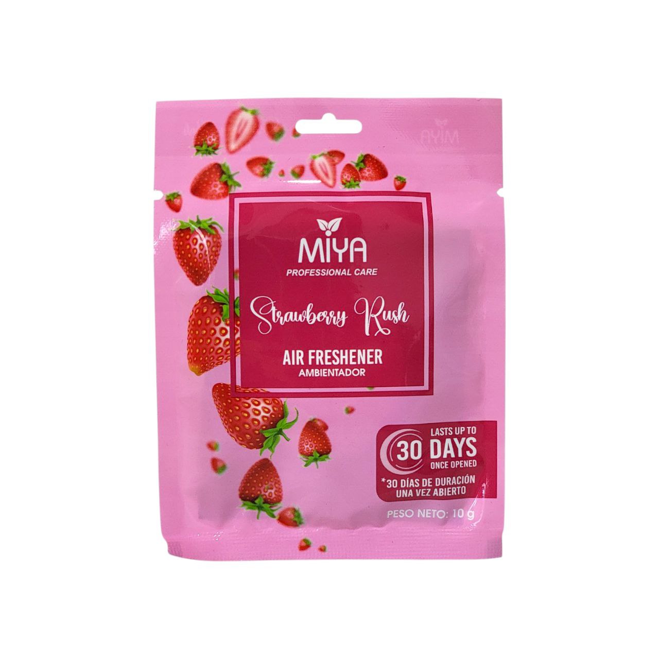 AMBIENTADOR AROMA RAFAGA DE FRESAS MIYA 10G