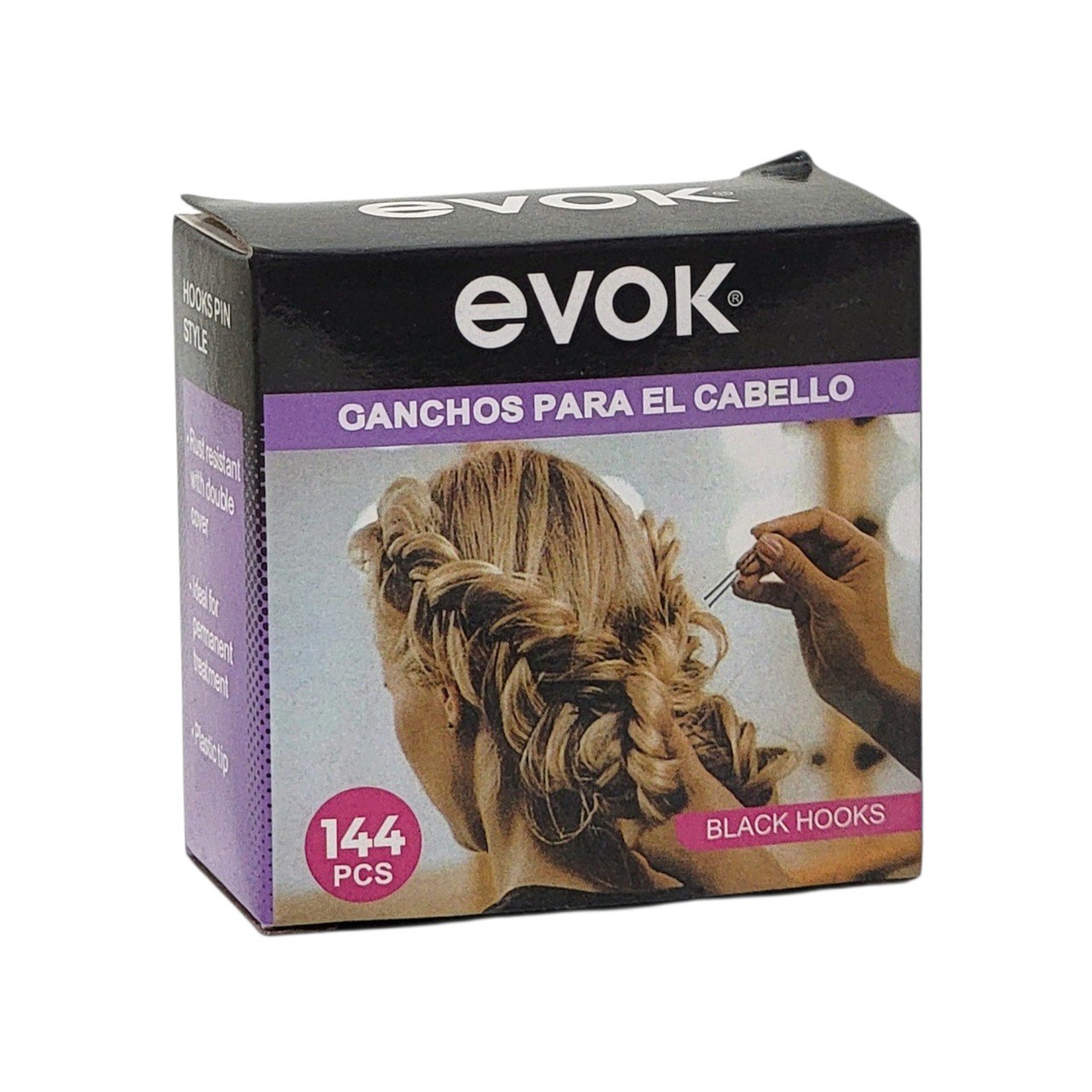 GANCHOS ANDINOS PARA EL CABELLO 72PCS EVOK 6CM