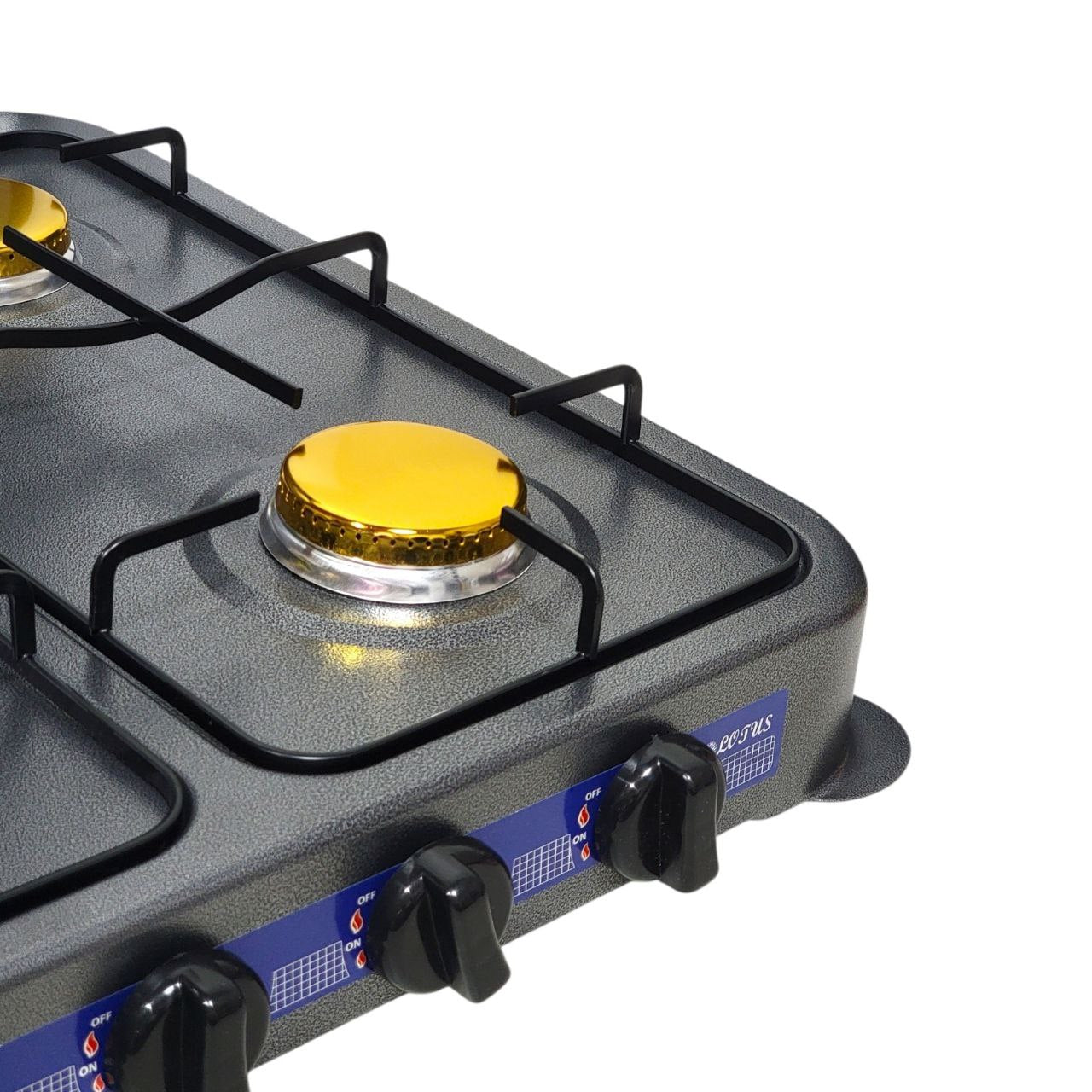 MAQUINA ESTUFA DE GAS DE 4 HORNILLAS CON TAPA LOTUS 51X8X53CM