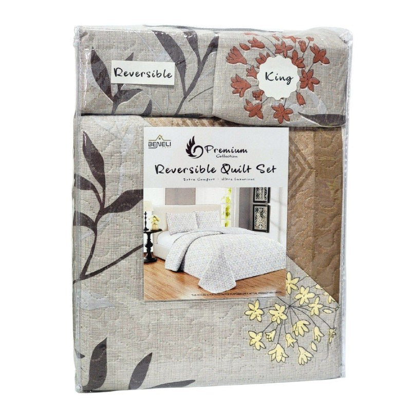 Dobuyly Juego De Edredón Rosa Y Gris Tamaño Queen De 7 Piezas En Una Bolsa, Juego De Edredón Estampado Floral En Gris Con Sábanas, Juego Completo De Ropa De Cama Botánico