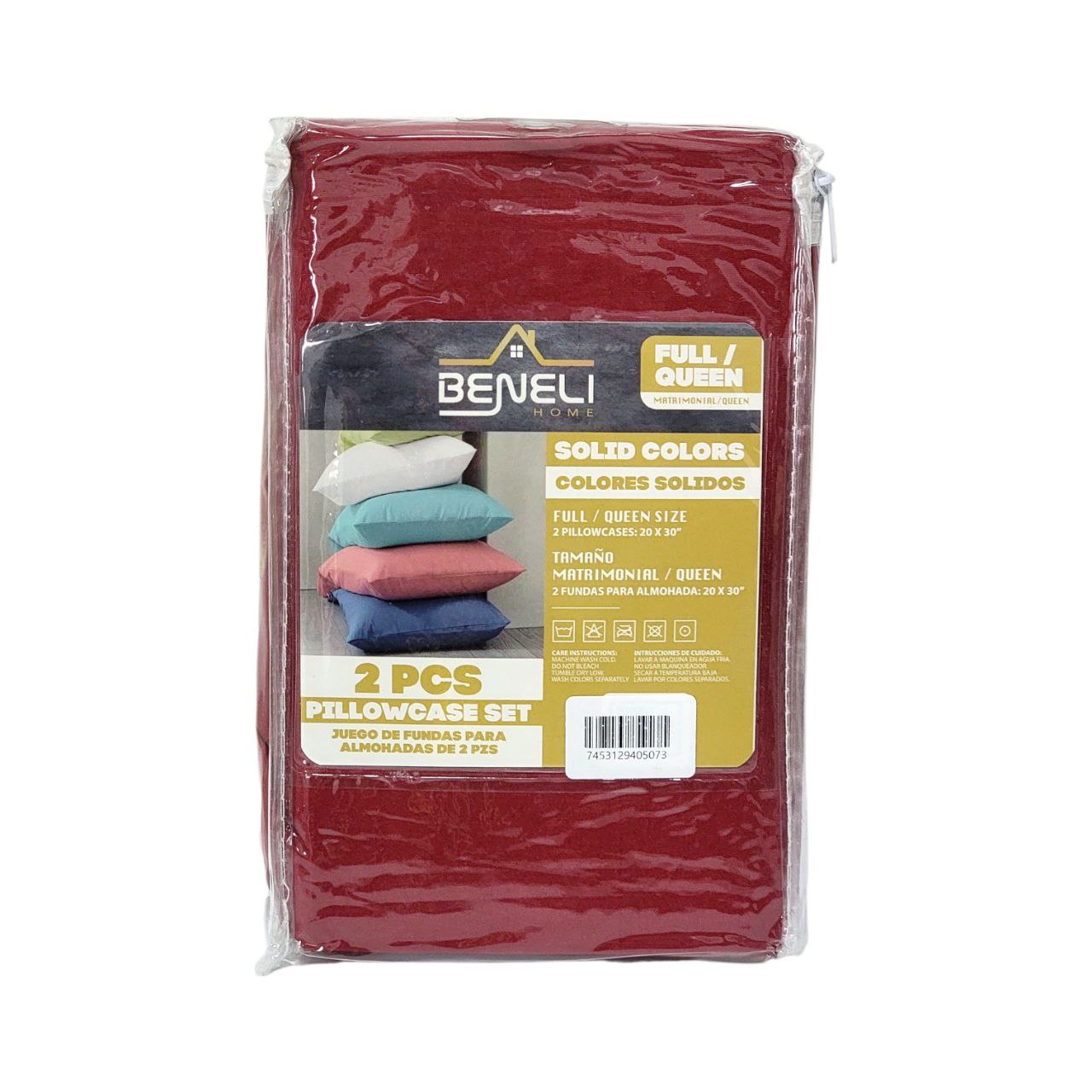 FUNDAS PARA ALMOHADAS 2PCS BENELI HOME 50X76CM