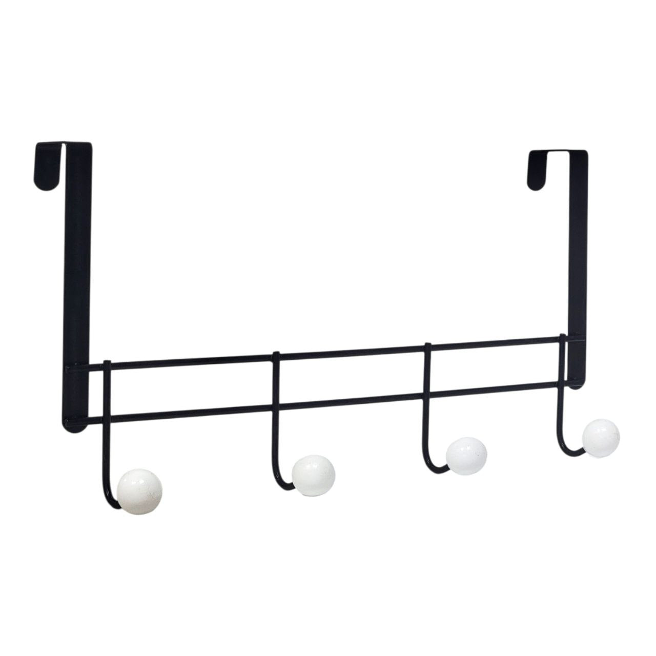 PERCHERO DE METAL PEQUEÑO DE 4 GANCHOS PARA PUERTA BENELI HOME 20X39CM
