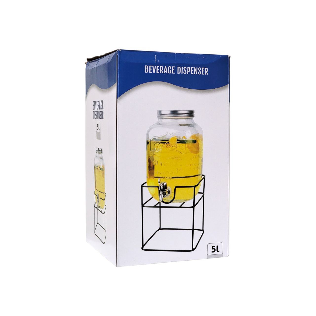 RECIPIENTE DISPENSADOR DE BEBIDAS CAPACIDAD DE 5LITROS 19X39CM