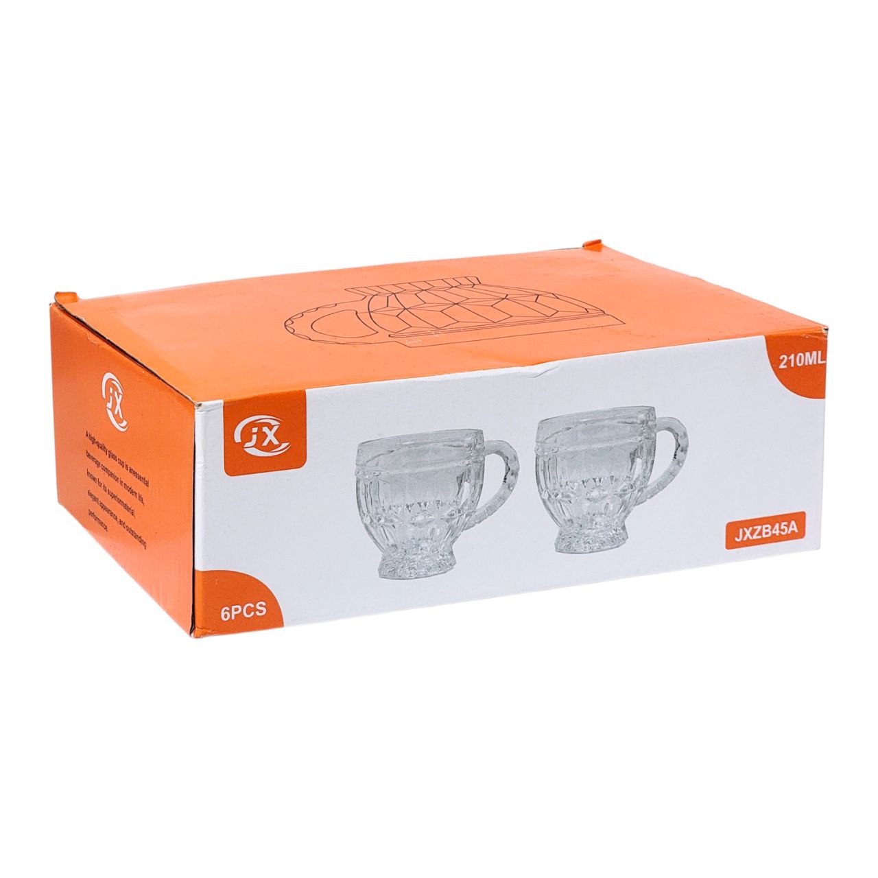 SET DE TAZAS MINI DE VIDRIO 6PCS BENELI HOME 210ML X 6PCS