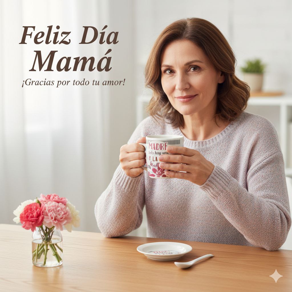 SET DE TAZA DE REGALO CON TEMATICA TE QUIERO MAMÁ 3PCS BENELI HOME