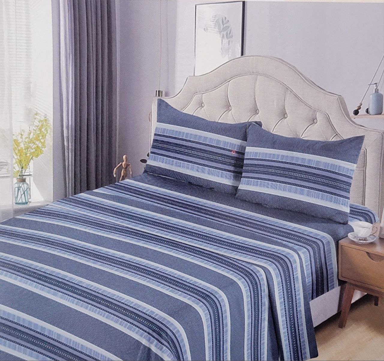 JUEGO DE SÁBANAS QUEEN 4PCS BENELI HOME