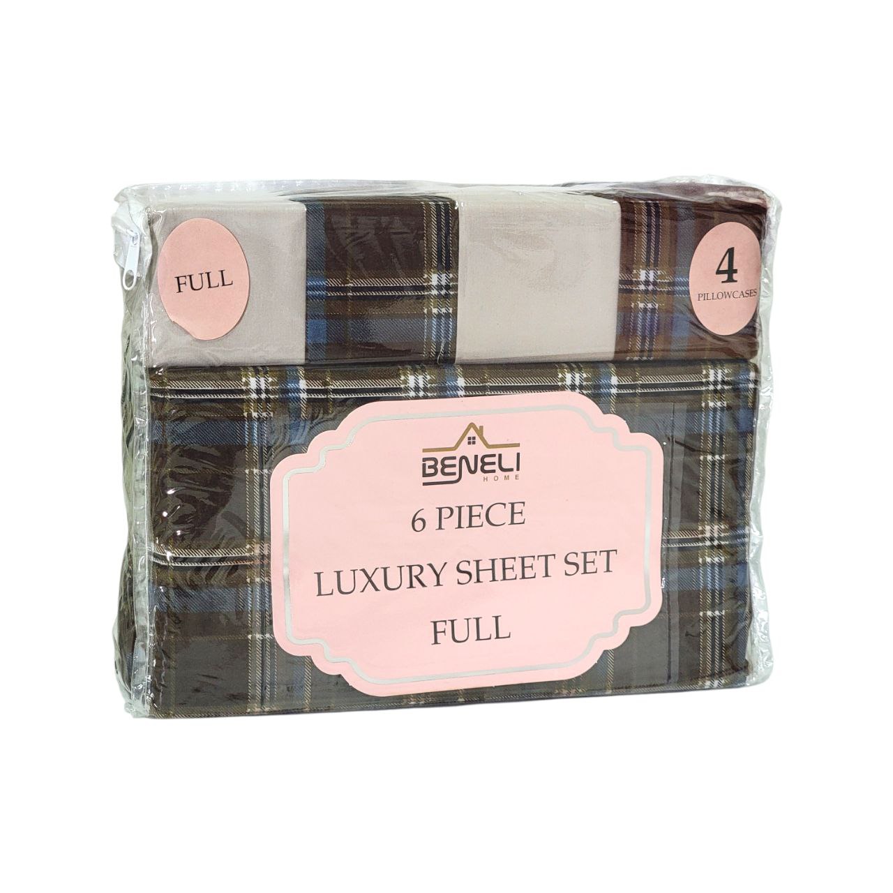 JUEGO DE SABANAS FULL BENELI HOME 6PCS