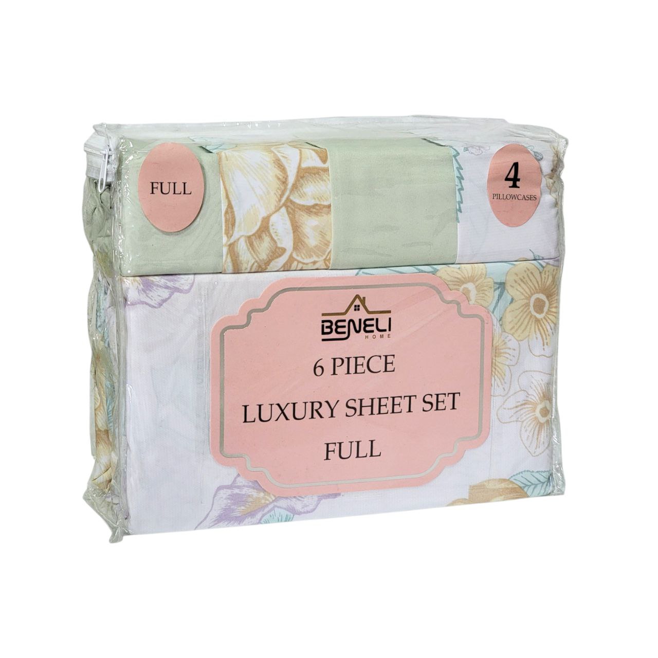 JUEGO DE SABANAS FULL BENELI HOME 6PCS