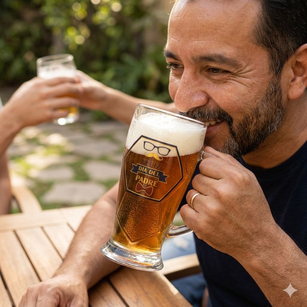 VASO JARRA CERVECERA PARA PAPÁ DE VIDRIO BENELI HOME
