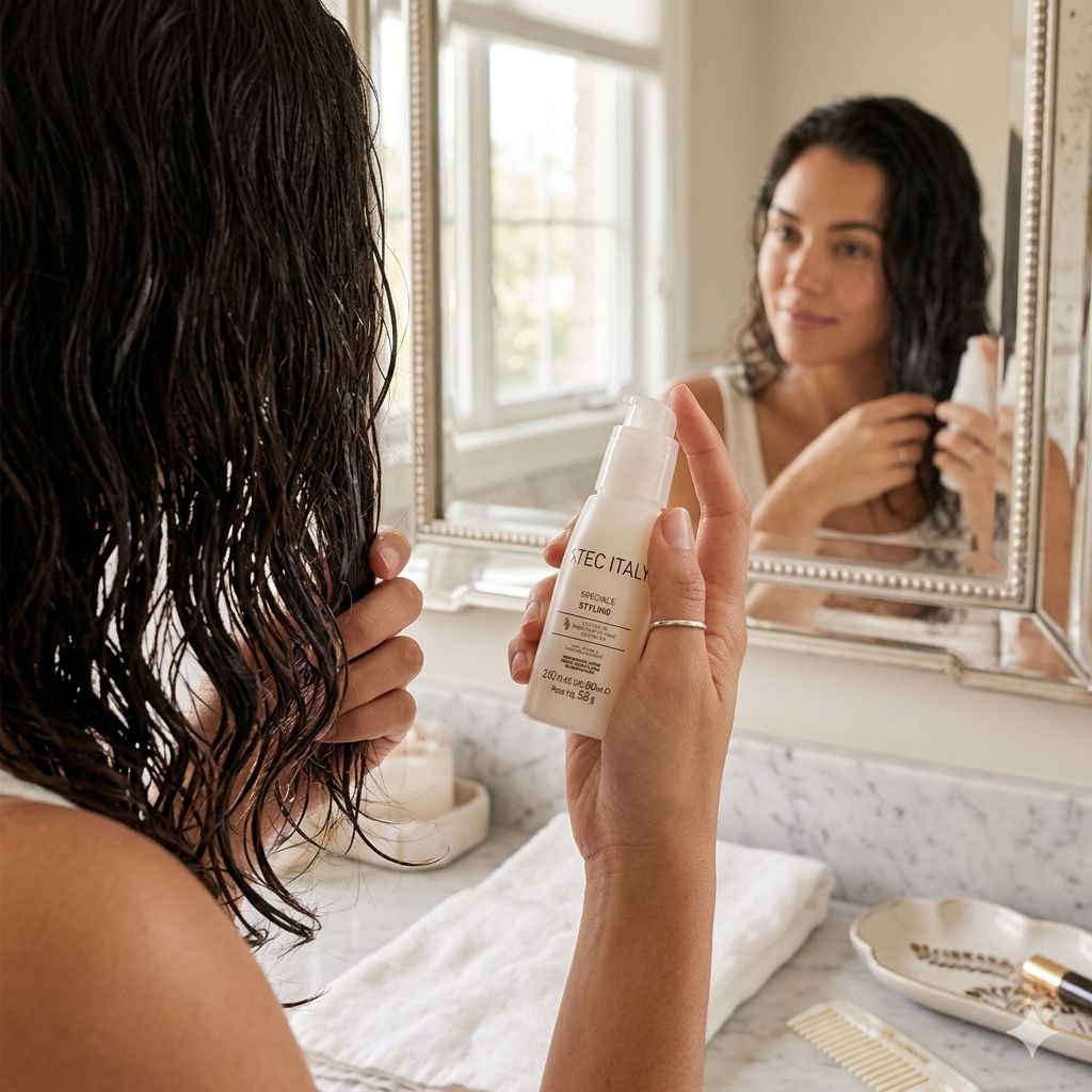 TRATAMIENTO PARA EL CABELLO HIDRATANTE SIN ENJUAGUE CON ACEITE DE RICINO Y JOJOBA Y EXTRACTO DE ROMERO TEC ITALY 60ML