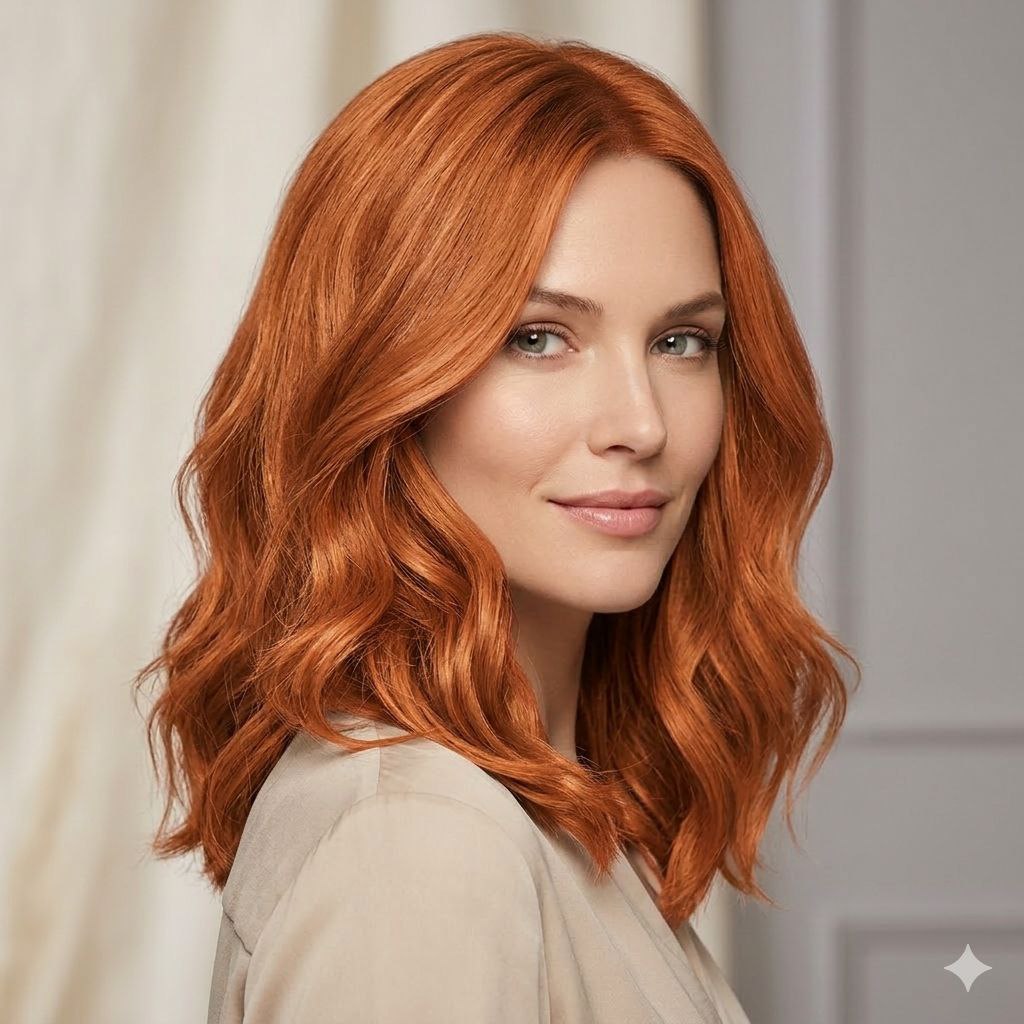 TINTE PERMANENTE PARA EL CABELLO EN CREMA RUBIO CLARO COBRE INTENSO 8.44 1+1 TEC ITALY 90ML