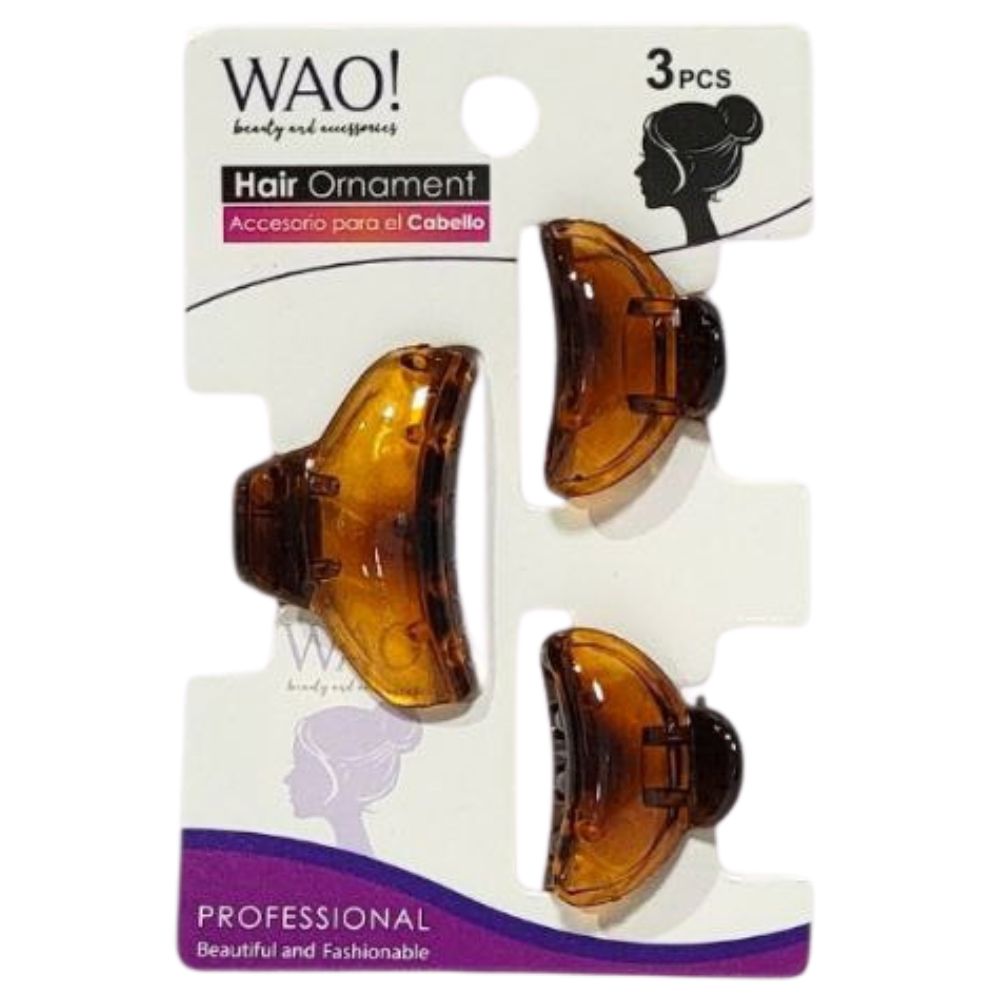 GANCHO PARA EL CABELLO DE AGARRE FIRME 3PCS WAO! 4CM, 3CM X 2PCS