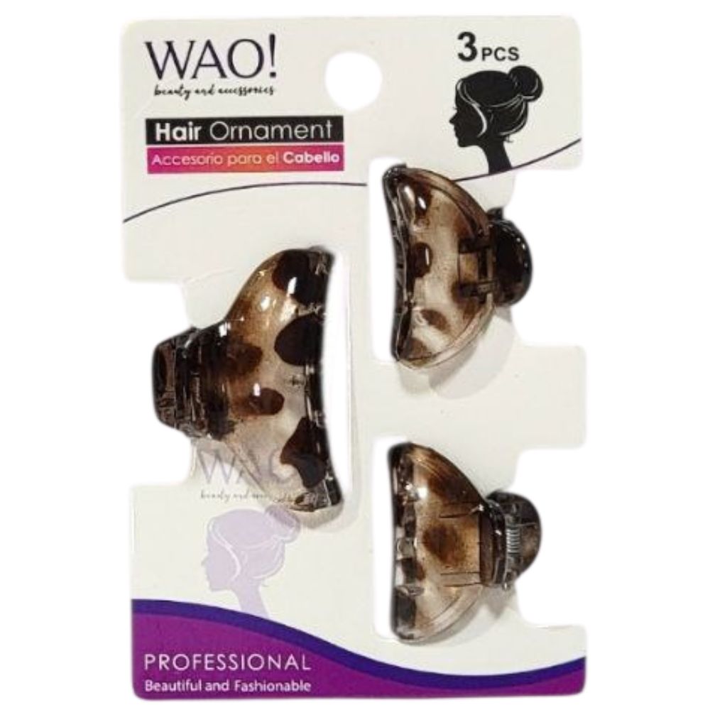 GANCHO PARA EL CABELLO DE AGARRE FIRME 3PCS WAO! 4CM, 3CM X 2PCS