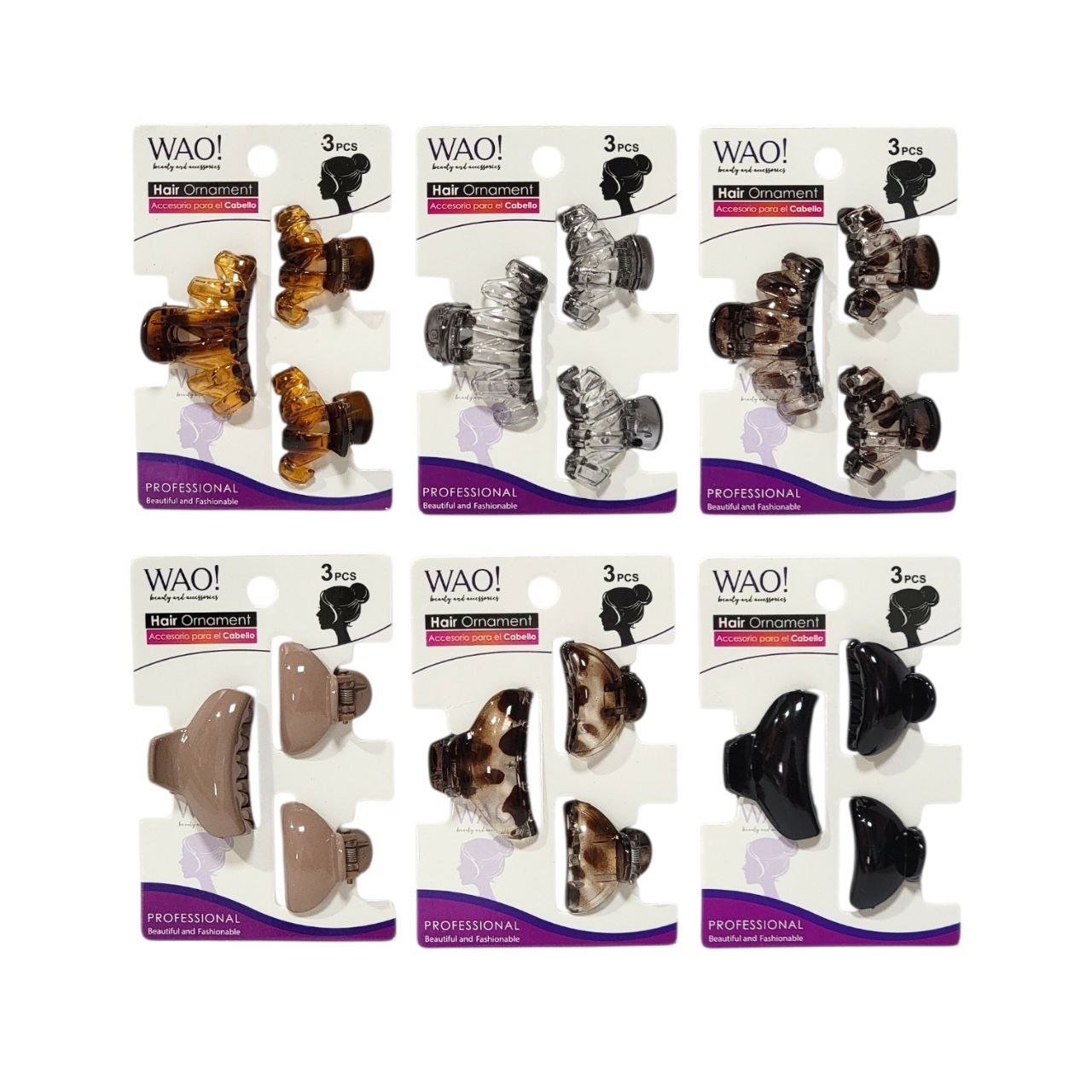 GANCHO PARA EL CABELLO DE AGARRE FIRME 3PCS WAO!  4CM,3CM X 2PCS