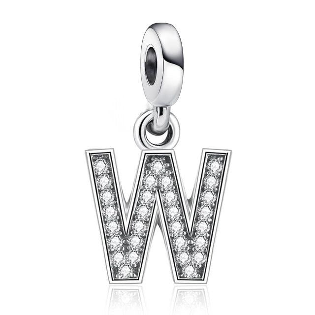 PCHARM4066$W LETRA W PANDORA PLATA 9.25