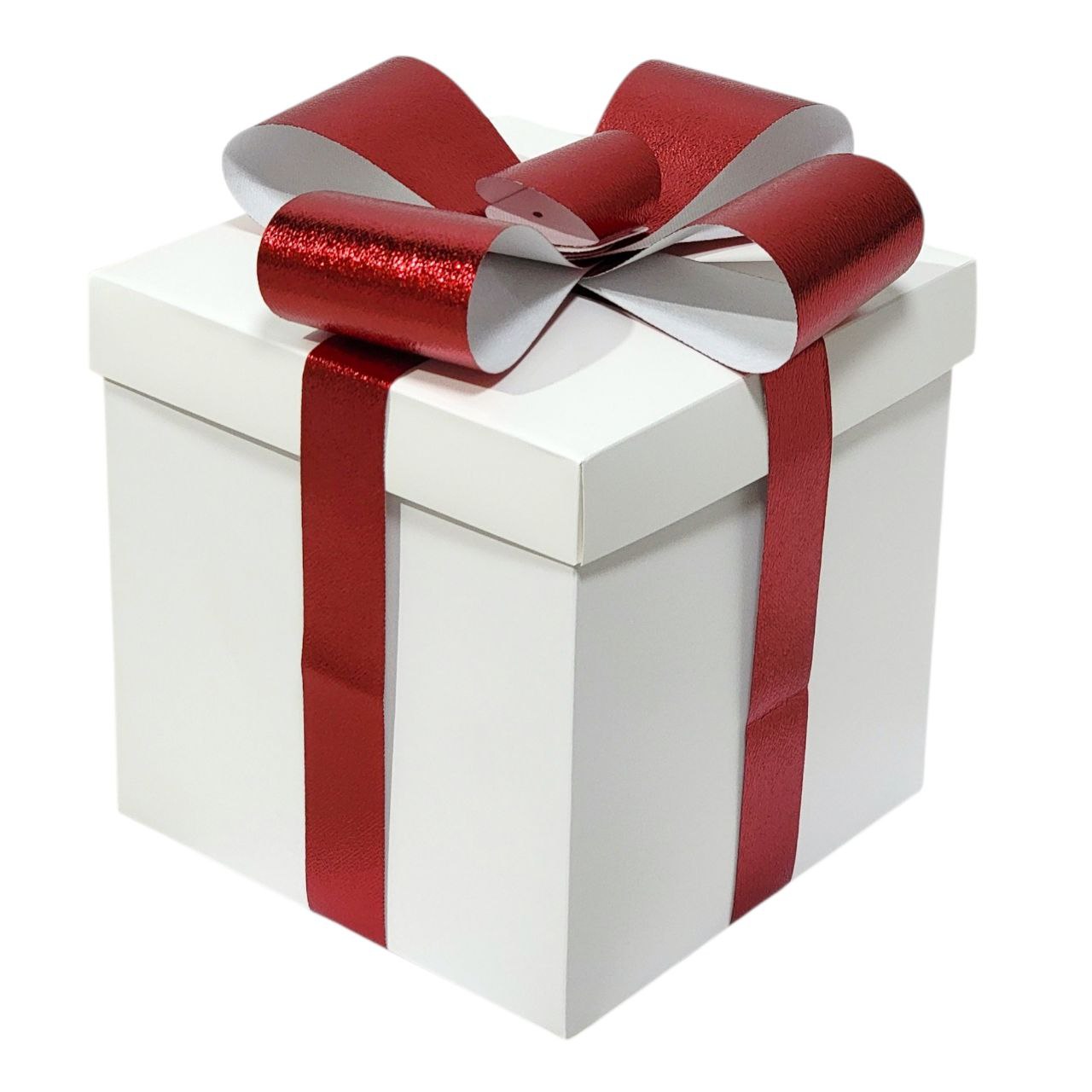 CAJA DE REGALO ADORNADAS CON UN LAZO BRILLANTE 25X25X25CM