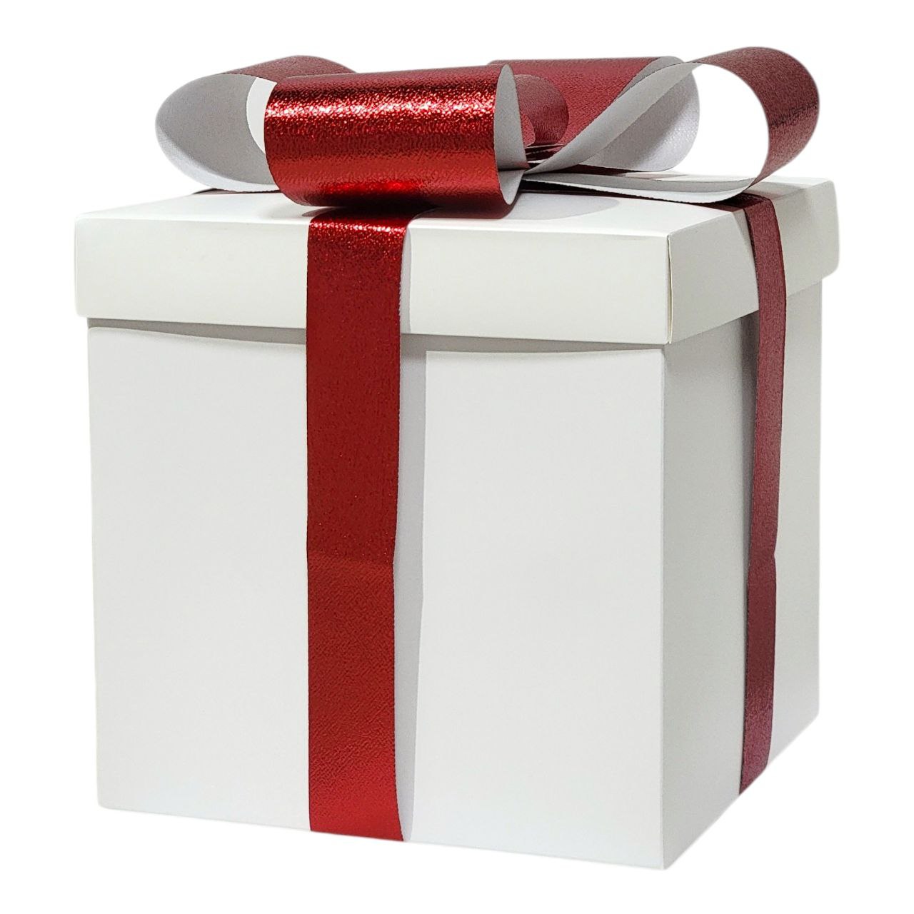 CAJA DE REGALO ADORNADAS CON UN LAZO BRILLANTE 25X25X25CM