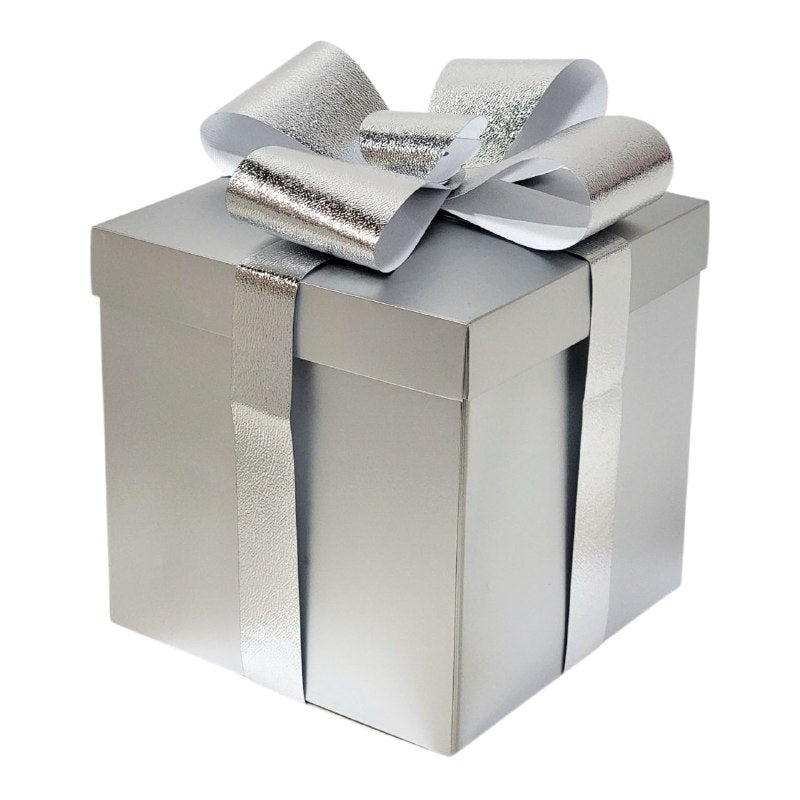 CAJA DE REGALO ADORNADAS CON UN LAZO BRILLANTE 25X25X25CM