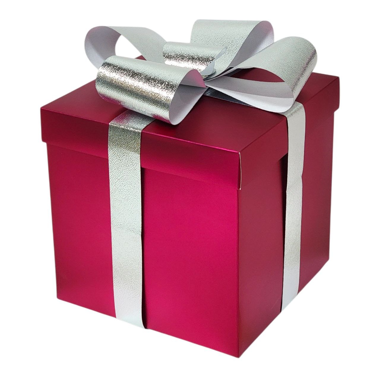 CAJA DE REGALO ADORNADAS CON UN LAZO BRILLANTE 25X25X25CM