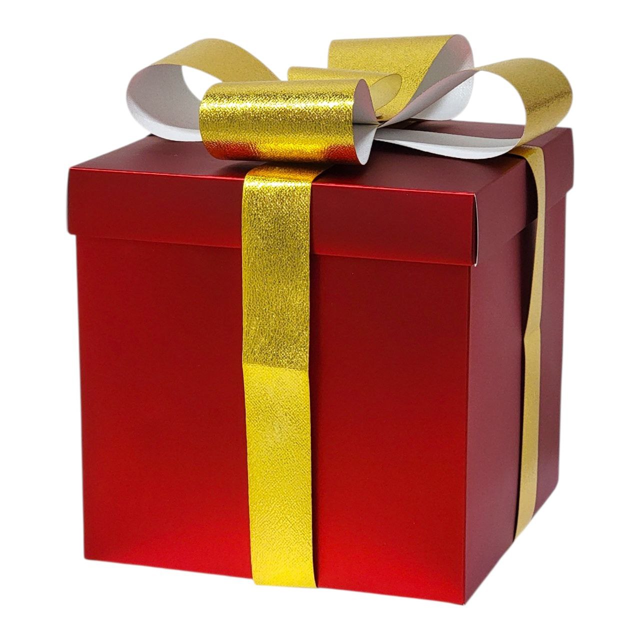 CAJA DE REGALO ADORNADAS CON UN LAZO BRILLANTE 25X25X25CM