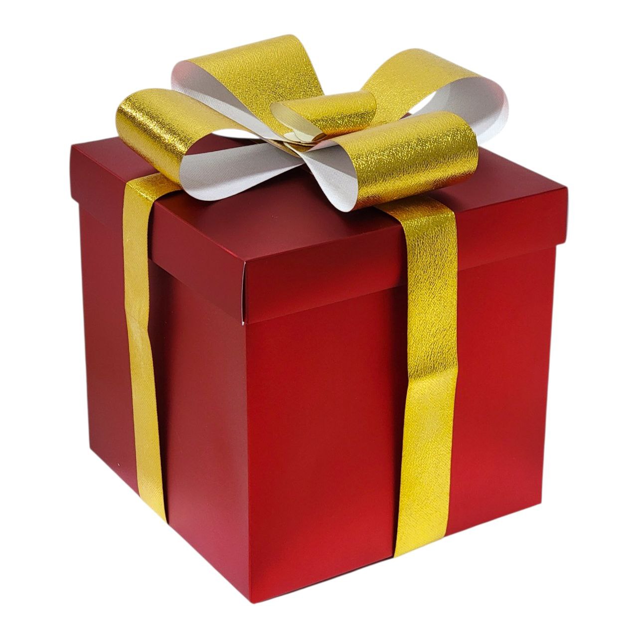 CAJA DE REGALO ADORNADAS CON UN LAZO BRILLANTE 25X25X25CM