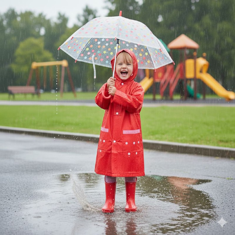 CAPOTE PARA LLUVIA DE PVC IMPERMEABLE PARA NIÑOS LIGERO Y FACIL DE LLEVAR 5 COLORES