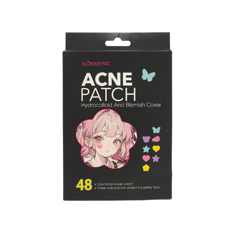 PARCHE PARA EL ACNE HIDROCOLOIDE, ABSORBE EL EXCESO DE LIQUIDO, GRASA Y PUS SECANDOLO RAPIDO KORMESIC 48UND