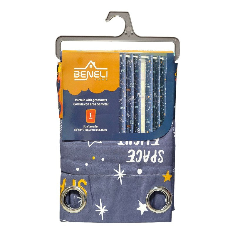 JUEGO DE SABANAS MATRIMONIAL EN SET CON CORTINAS PARA NIÑOS DE 6 PIEZAS ESPACIAL BENELI HOME