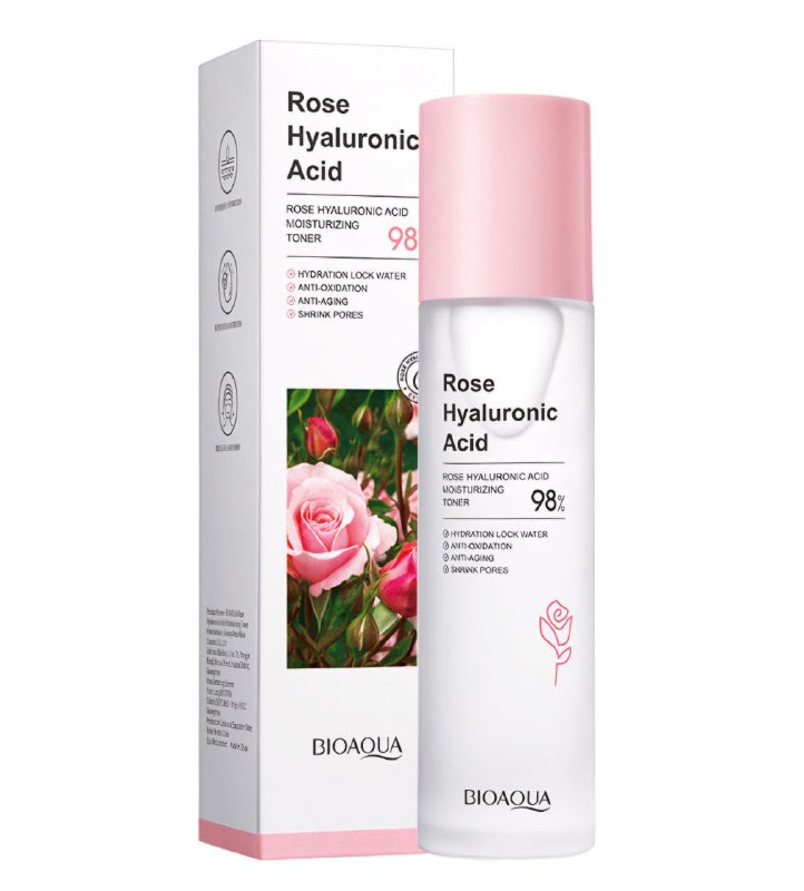 TONICO FACIAL DE ROSAS HIDRATANTE Y REFRESCANTE, NUTRE E ILUMINA LA PIEL BIOAQUA 100ML