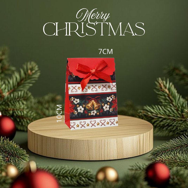 BOLSA DE REGALO NAVIDEÑA PEQUEÑA XXS 7CMX10CM, 15 ESTILOS