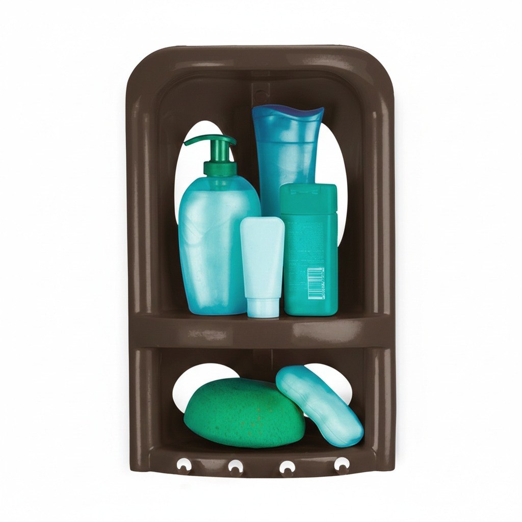 ORGANIZADOR ESQUINERO PARA BAÑO DE PLASTICO MQ 40X26CM