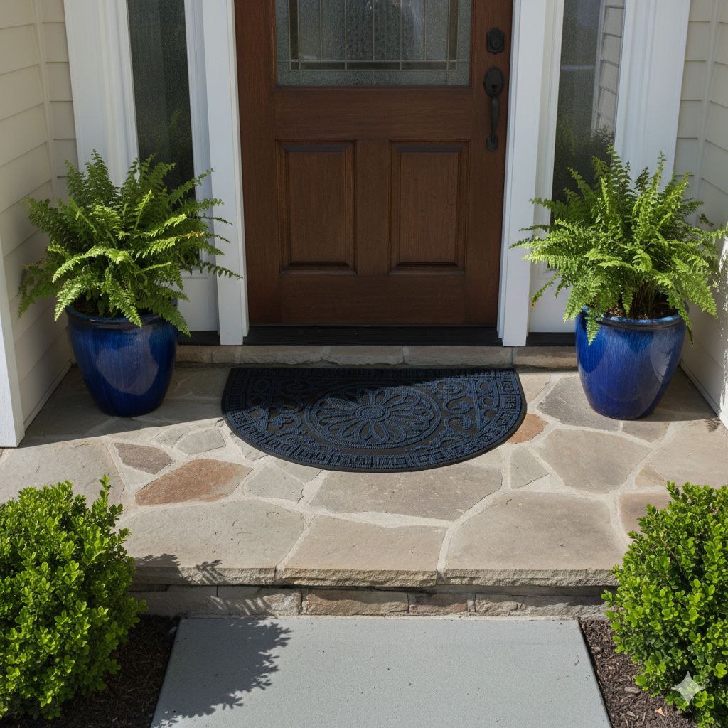 ALFOMBRA DECORATIVA DE DE CAUCHO PARA EXTERIORES LOTUS 40X60CM