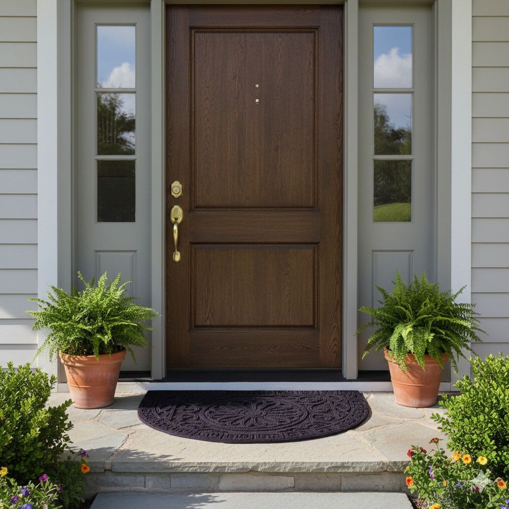 ALFOMBRA DECORATIVA DE DE CAUCHO PARA EXTERIORES LOTUS 40X60CM