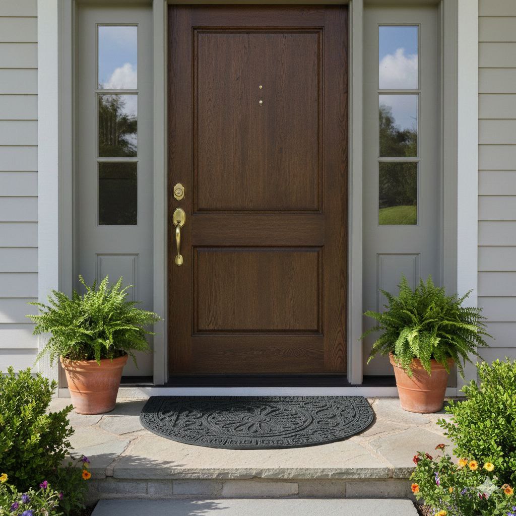 ALFOMBRA DECORATIVA DE DE CAUCHO PARA EXTERIORES LOTUS 40X60CM