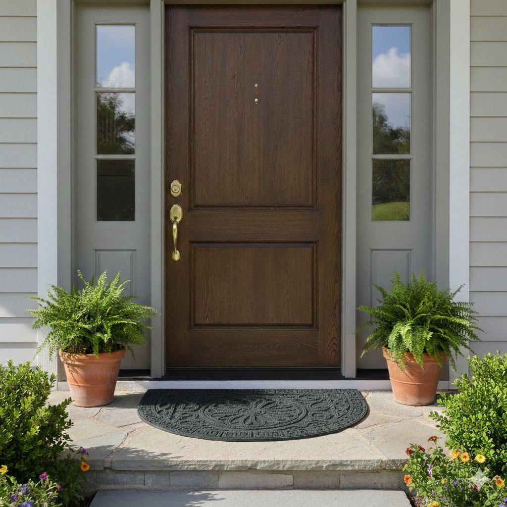 ALFOMBRA DECORATIVA DE DE CAUCHO PARA EXTERIORES LOTUS 40X60CM