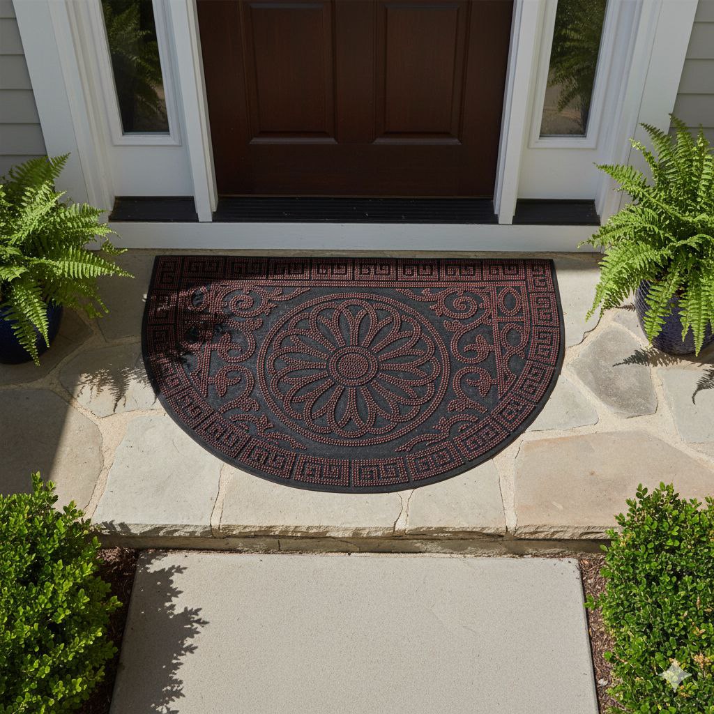 ALFOMBRA DECORATIVA DE DE CAUCHO PARA EXTERIORES LOTUS 40X60CM