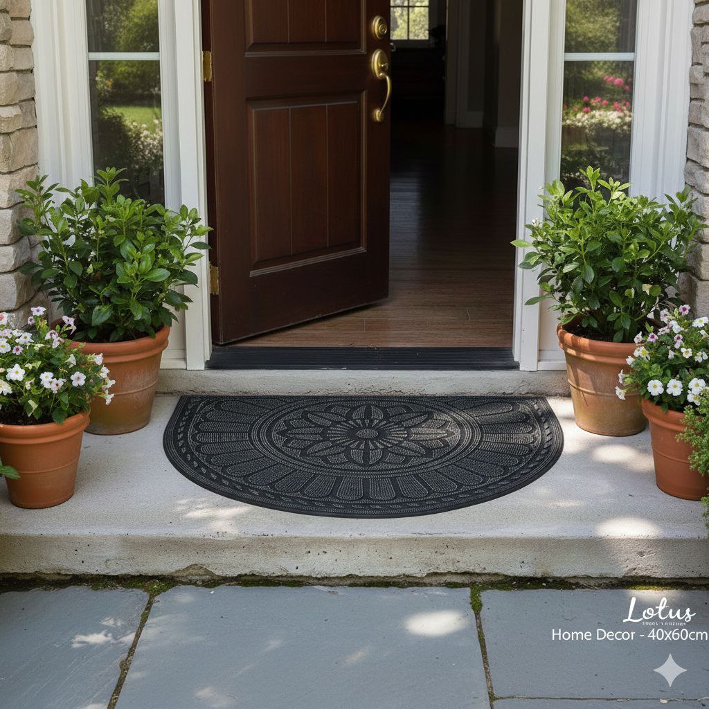 ALFOMBRA DECORATIVA DE DE CAUCHO PARA EXTERIORES LOTUS 40X60CM