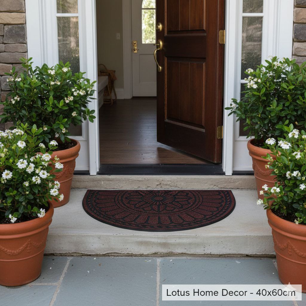 ALFOMBRA DECORATIVA DE DE CAUCHO PARA EXTERIORES LOTUS 40X60CM