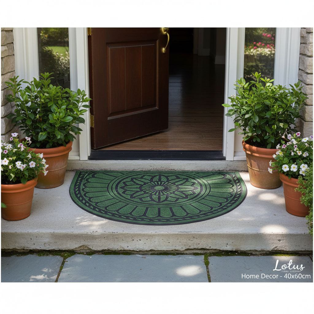 ALFOMBRA DECORATIVA DE DE CAUCHO PARA EXTERIORES LOTUS 40X60CM