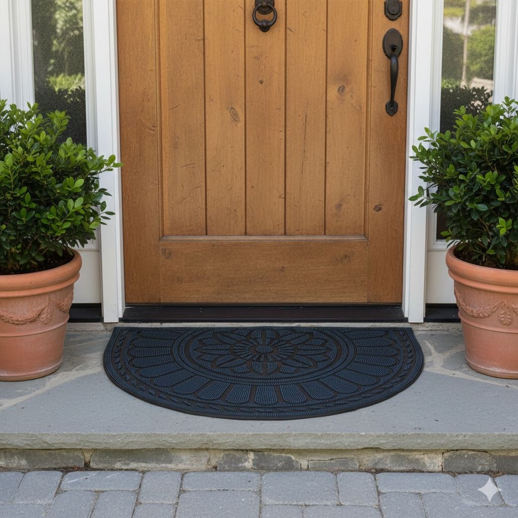 ALFOMBRA DECORATIVA DE DE CAUCHO PARA EXTERIORES LOTUS 40X60CM