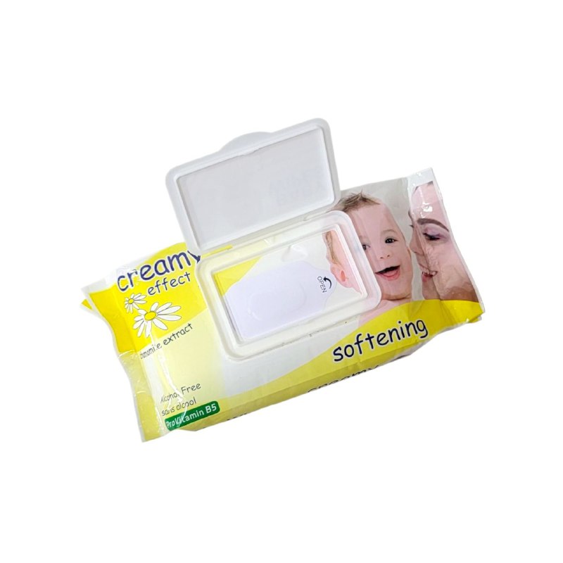 TOALLITAS HUMEDAS PARA BEBE CON EXTRACTO DE MANZANILLA SIN ALCOHOL CREAMY EFFECT 80UND