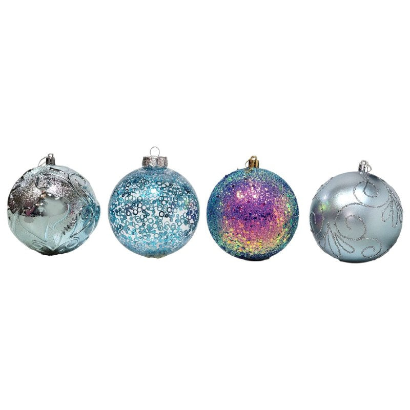 DECORACION ADORNO NAVIDEÑO PAQUETE DE 24 BOLAS DECORATIVAS DE 29CM DIAMETRO, IDEALES PARA DARLE UN TOQUE UNICO A TU ARBOL DE NAVIDAD