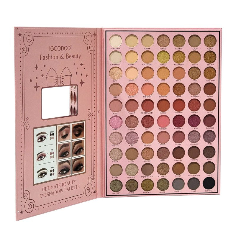 SOMBRAS DE MAQUILLAJE EN PALETA DE OJOS DE 70 COLORES IGOODCO 1.2GX70