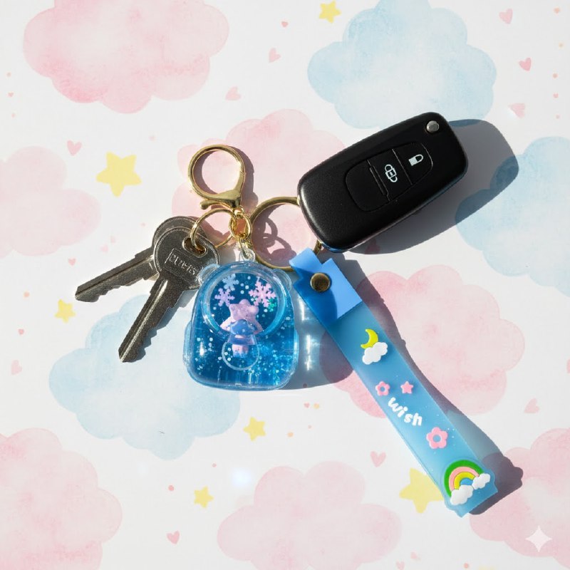 LLAVEROS DE ARENA MOVEDIZA LIQUIDA, 6 ESTILOS DISPONIBLES