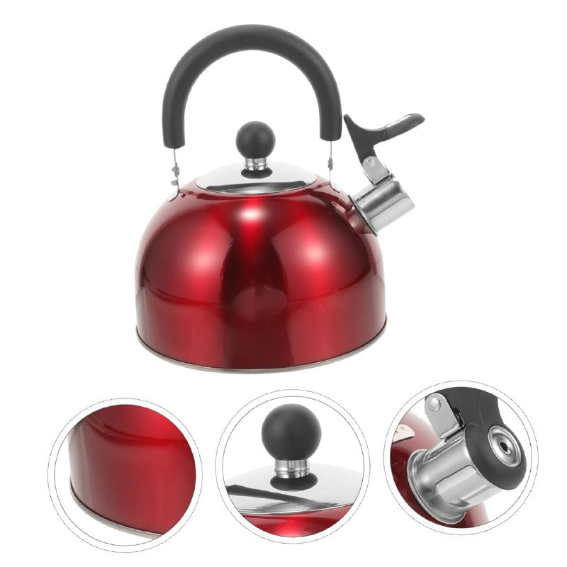 MAQUINA TETERA HERVIDOR DE AGUA CON SILVATO DE ACERO INOXIDABLE 2.5L, CALENTAMIENTO RAPIDO CRYSTAL CUISINE