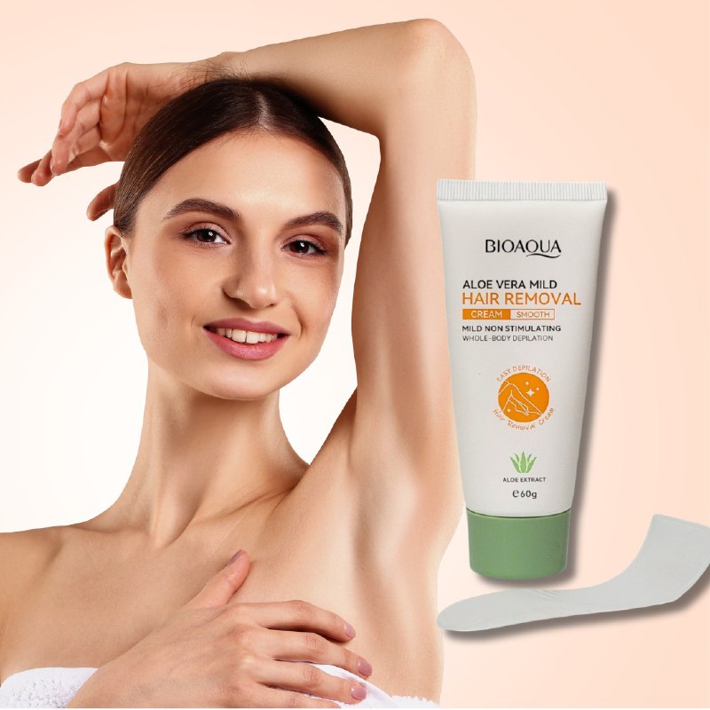 CREMA CORPORAL DEPILATORIA SUAVE E HIDRATANTE CON EXTRACTO DE ALOE VERA BIOAQUA 60G
