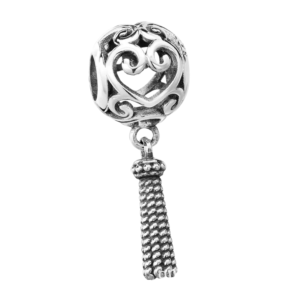 PCHARM942 SEPARADOR PATRONES DE CORAZON Y LASOS COLGANTES